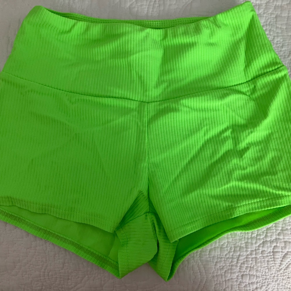 Neon Green Women's Dance Shorts